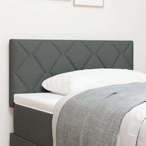 VidaXL Naslon za glavo z diamanti Temno siva 90 cm Tkanina Slike