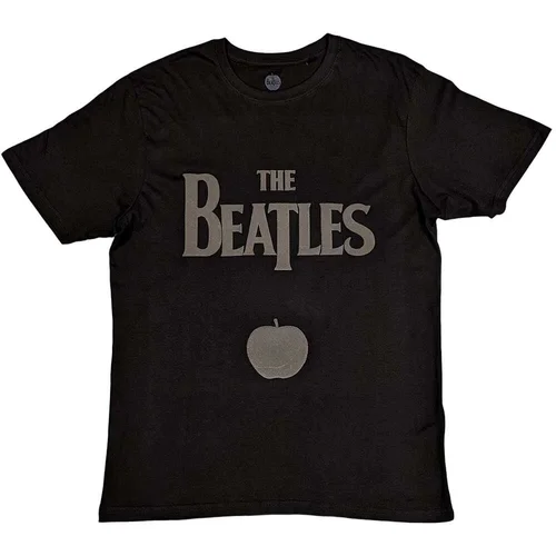 The Beatles Majica Drop T Logo & Apple Unisex Black M