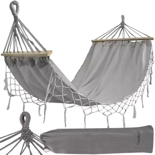Gardlov viseća mreža 200x100 cm s drvenim prečkama, nosivost 200 kg Slike