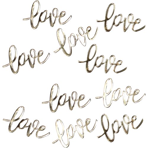 Ginger Ray&amp;reg; konfeti za dekoraciju stola s natpisom love (gold) Slike