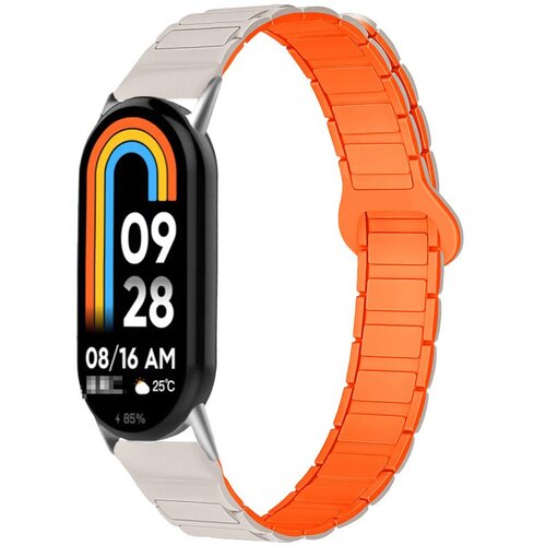INF Silikonski magnetni pa&scaron;ček za Xiaomi Mi Band 8/9/10 NFC, 14mm Orange, (5000264449) Cene