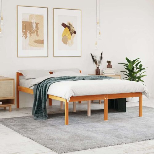 vidaXL krevet za starije osobe voštano smeđi 140 x 190 cm od borovine Cene