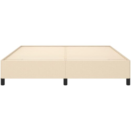  Okvir za krevet bez madraca krem 180 x 200 cm od tkanine Slike