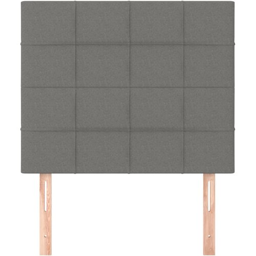  Uzglavlje tamno sivo 80x5x118/128 cm tkanina Slike