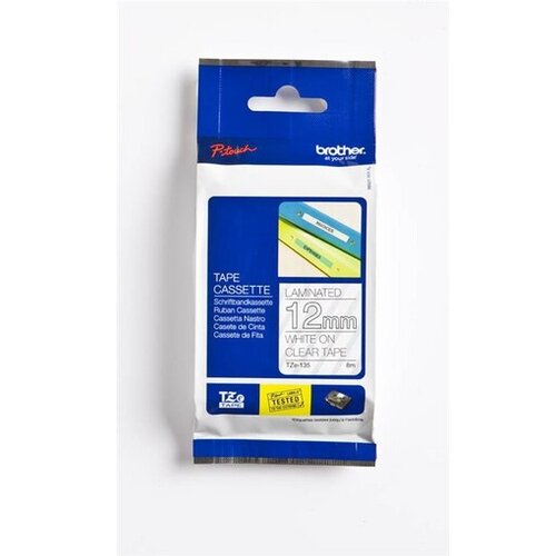 Brother trak pt TZE135 prozoren/bel 12mm BRTZE135 Cene