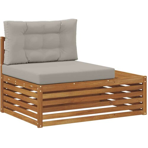  Set vanjskih sofa s jastukom 7 Komad Prirodna i svijetlo siva Slike