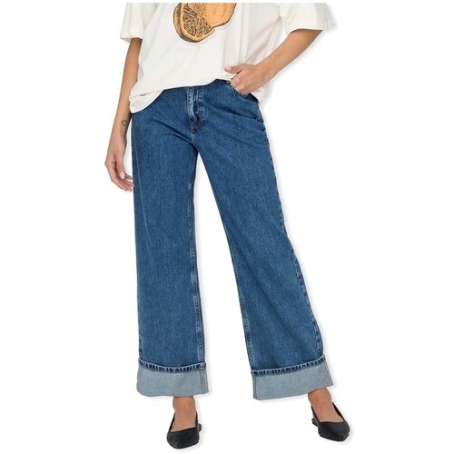 Only Hope Wide Jeans - Medium Blue Denim Plava Slike