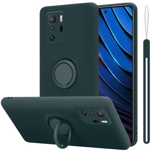Cadorabo Ohi&scaron;je, združljiv s Xiaomi v tekoči zeleni barvi - za&scaron;čitni pokrov iz fleksibilnega silikona TPU z obročem, (20595692) Cene
