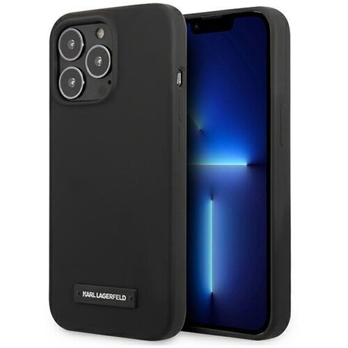 Karl Lagerfeld SILIKONSKI OVITEK PLAKET ZA IPHONE 13 PRO ČRN, (21899367) Cene
