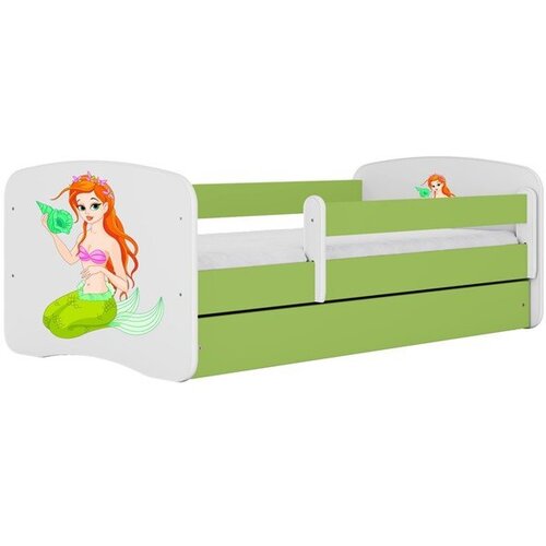 HAPPYKIDS Dječji krevet Dreamy mala sirena 160x80 bez madraca s ladicom Zelena Cene