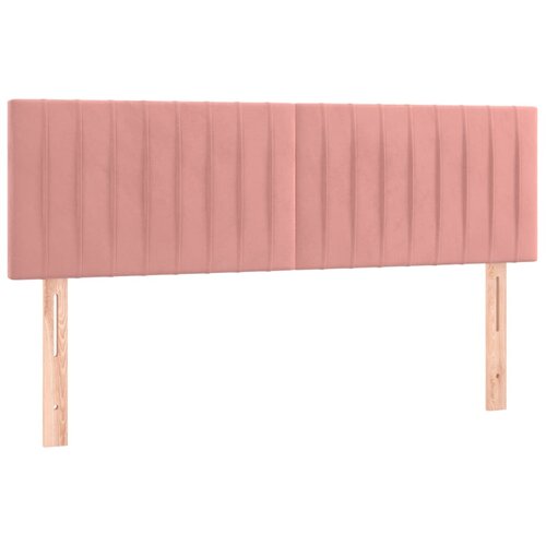 Maison Chic Posteljno vzglavje - Vzglavna omarica 2 kosa roza 72x5x78/88 cm žamet, (22076915) Slike