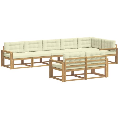 vidaXL Zunanja garnitura za sedenje 6 pcs Bela in krem Poliester, (5000281089) Cene