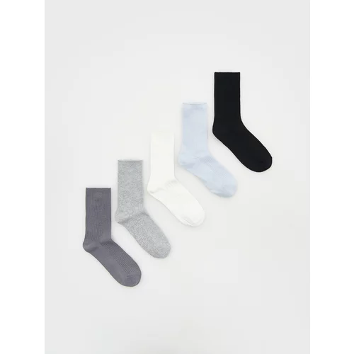 Reserved - Komplet od 5 pari čarapa s visokim udjelom pamuka - bljedoplavo