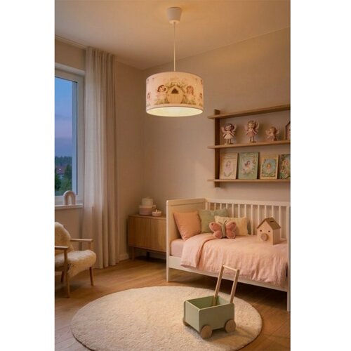  Brilagi - LED dečiji luster na sajli BOBO 1xE27/10W/230V prečnik 35 cm ružičasta/vile Slike