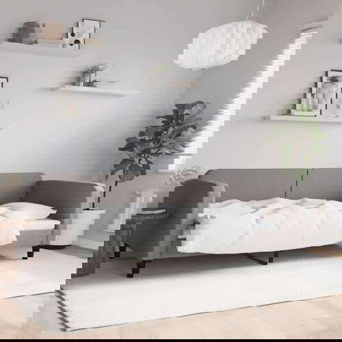  Dnevni krevet smeđesivi 100 x 200 cm od tkanine Cijene