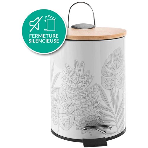 Douceur d int&amp;eacute;rieur Bijela metalna kanta za smeće s pedalom 3 l Amber &amp;ndash; Slike