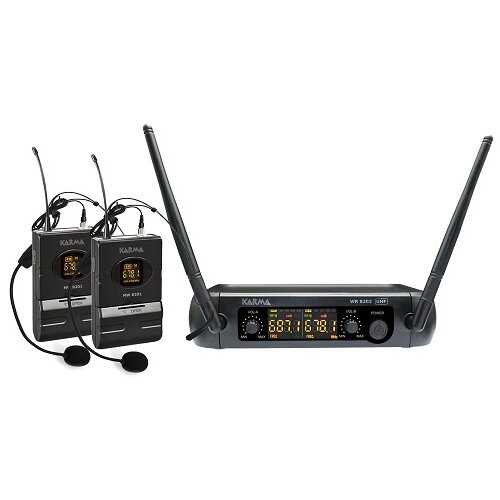  SAR KARMA SET-8202 LAV bežicni mikrofon,2 bežična pilot mikrofona. jedna baza,UHF Slike