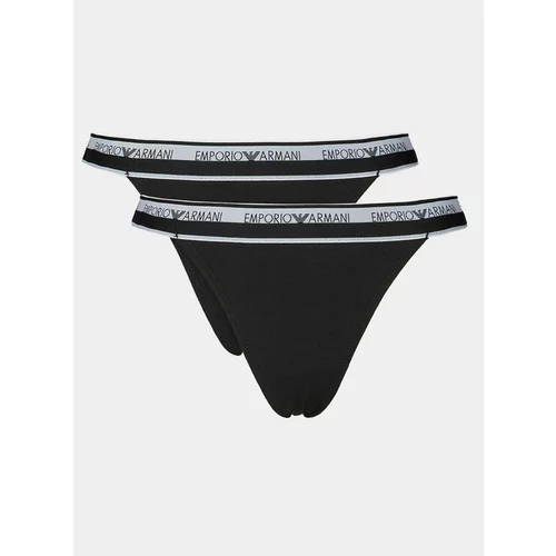 Emporio Armani Underwear Set 2 parov tangic 164522 4R227 00020 Črna