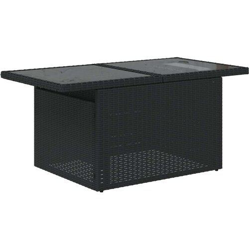  8-dijelni set vrtnih sofa od poliratana s jastucima crni Slike