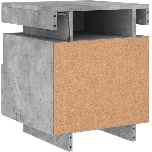  Noćni ormarići s LED svjetlima 2 kom boja betona 40x39x48,5 cm Slike
