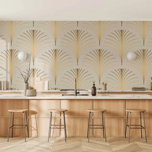  Foto tapeta - Gold Linear Pattern on Marble Background 450x315 Vodootporna Cene