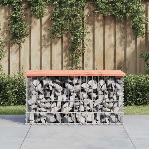 VidaXL Vrtna klop gabion 83x44x42 cm trden les douglas Slike