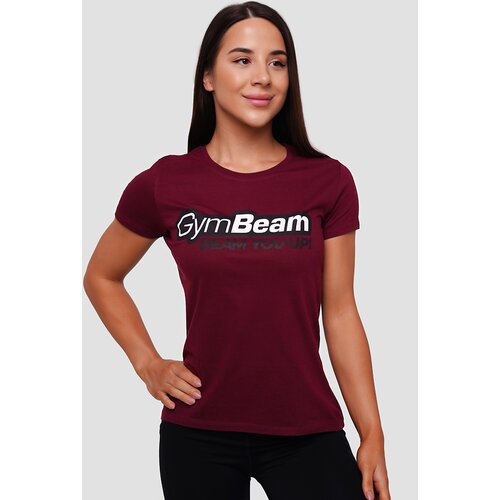 GymBeam Ženska majica Beam Burgundy Slike