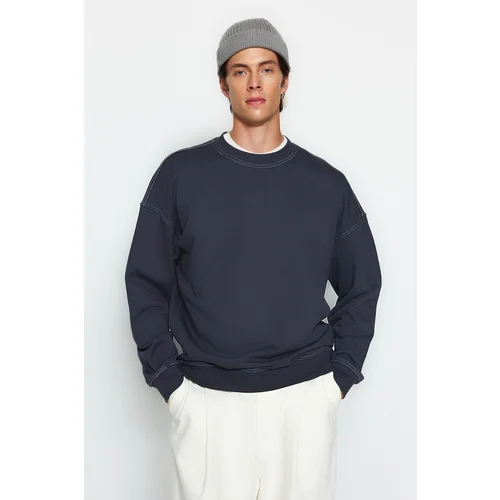 Trendyol Sweatshirt - Gray - Oversize