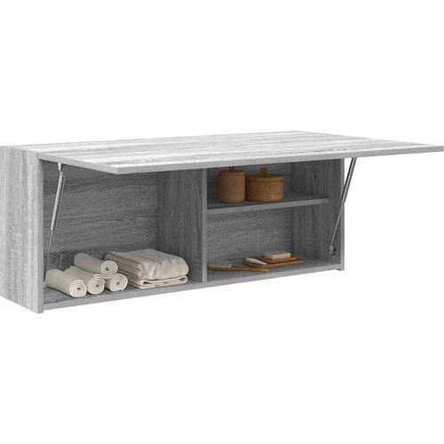 vidaXL Kupaonski zidni ormarić sivi Sonoma 100x25x40 cm izrađeno drvo Cijene