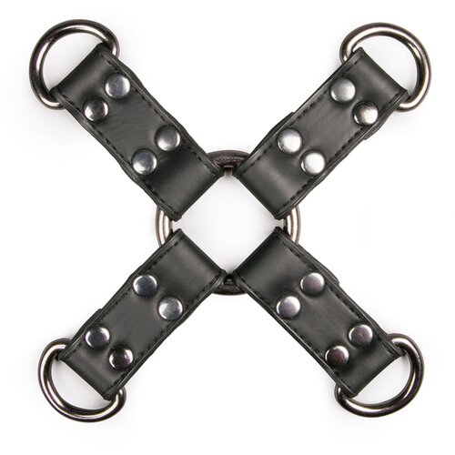 EasyToys - Fetish Collection Črn usnjen Hogtie Slike