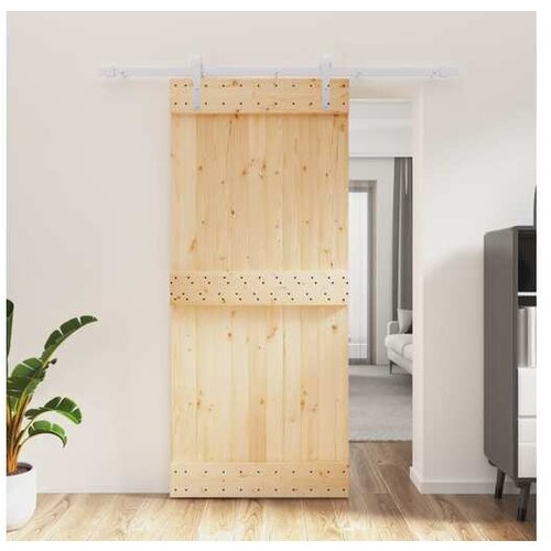 vidaXL Klizna vrata s priborom za montažu 90 x 210 cm masivna borovina Cijene