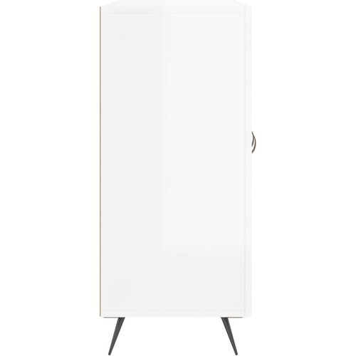  Komoda sjajna bijela 90x34x80 cm od konstruiranog drva Slike