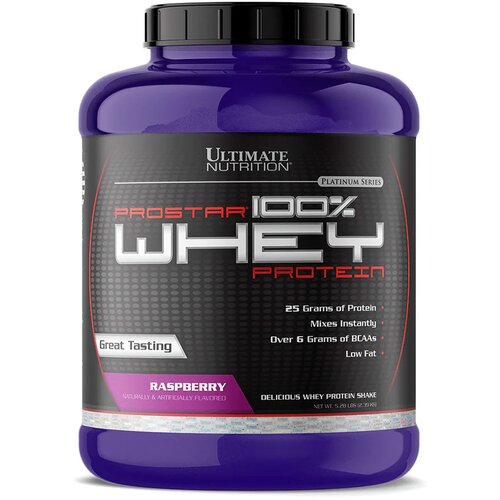 Ultimate Nutrition prostar 100% whey protein - za maksimalan rast mišića - malina 2.39kg Cene