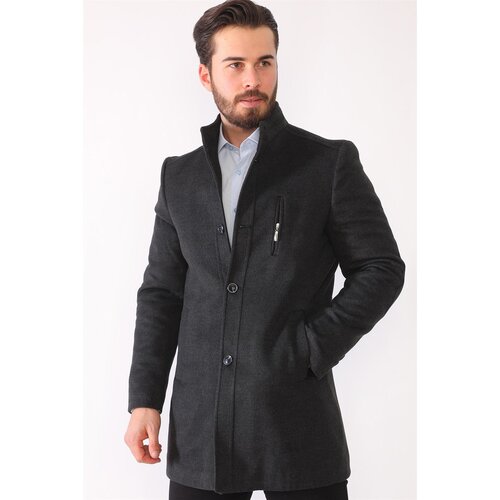 Dewberry PLT8386 MEN&amp;#039;S COAT-ANTHRACITE Slike