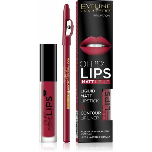 Eveline oh my lips liquid matt lipstik&lip liner 05 Slike