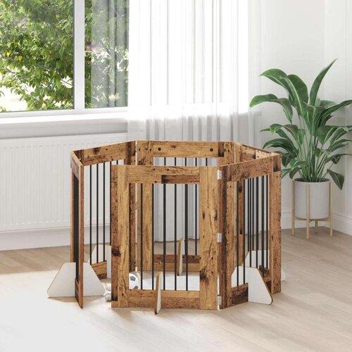  Vrata za pse z stojali 6 pcs Star les 60 x 80 cm Inženirski les, (5000232693) Cene