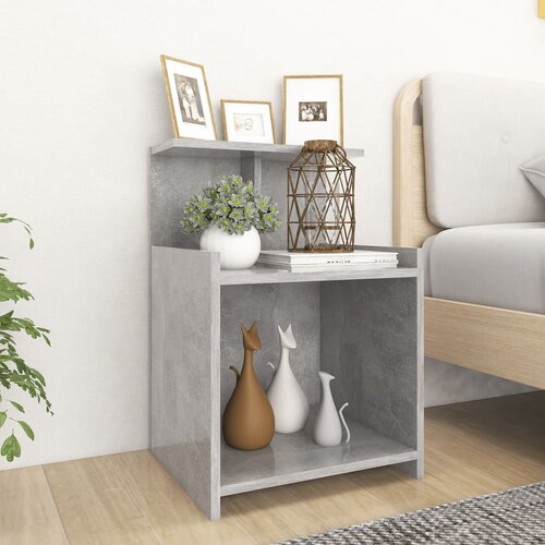 VidaXL Nočna omarica 2 kosa betonsko siva 40x35x60 cm iverna plo&amp;scaron;ča Slike