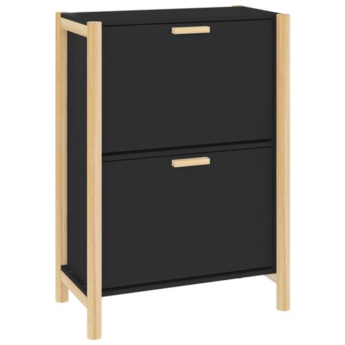 Maison Chic Omarica za obutev - Kopa za čevlje črna 57,5x33x80 cm inženirski les, (21776680) Slike