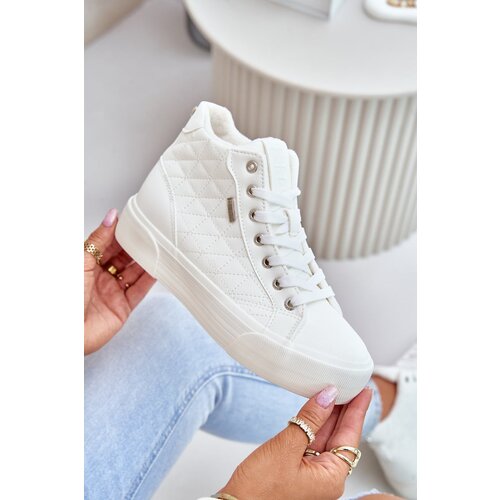 Big Star Insulated women&amp;#039;s sneakers with stitching white Slike