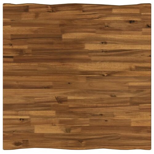  Stol za blagovanje s prirodnim rubom 80 x 80 x 75 cm - Prirodna i bijela 80 x 80 x 75 cm Živi rub Slike