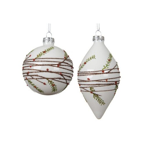DEKOR DOM dekoracija - hanging ornament 13cm 071444 - winter white - kmg ( 045645 ) Slike