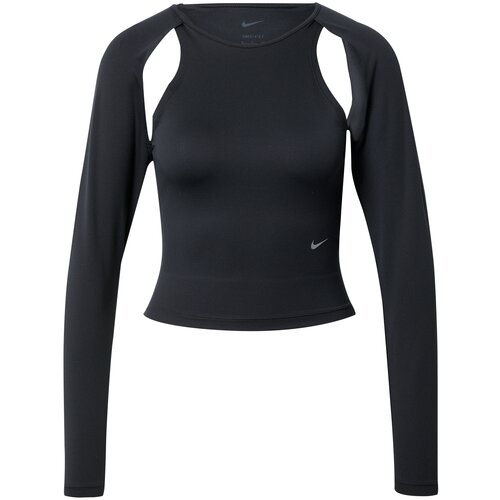 Nike Funkcionalna majica svetlo siva / črna Slike