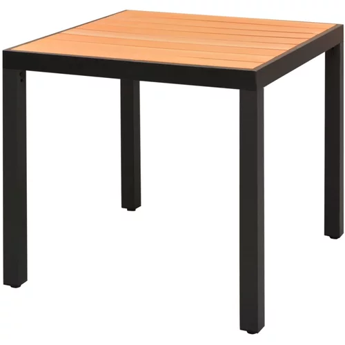  Vrtni stol smeđi 80 x 80 x 74 cm aluminijum i WPC