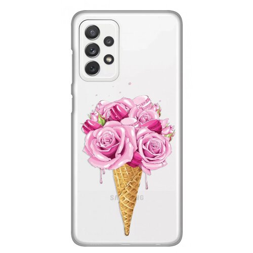 Teracell maska silikonska print skin za samsung A725F/A726B galaxy A72 4G/5G (eu) rose cone Slike