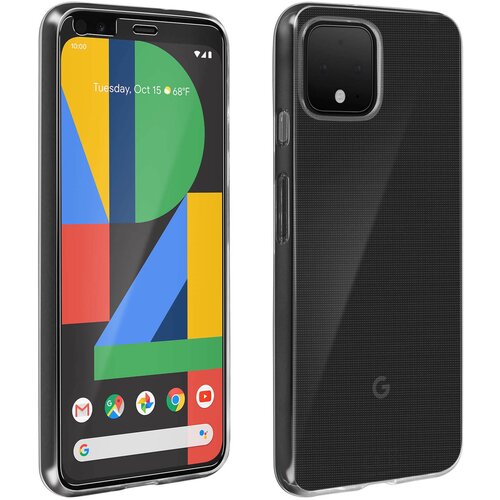 AVIZAR 360° zašcitni paket: Silikonsko ohišje, film iz kaljenega stekla v gelu - prozoren str. Google Pixel 4, (20599448) Cene