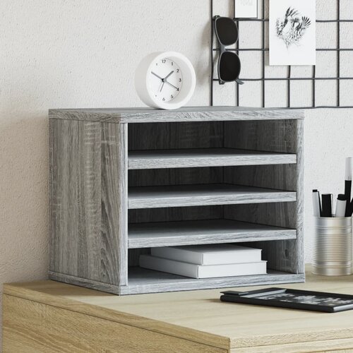 Furnova Organizator za pisalno mizo siva sonoma 36x26x29,5 cm inž. les, (21925414) Slike