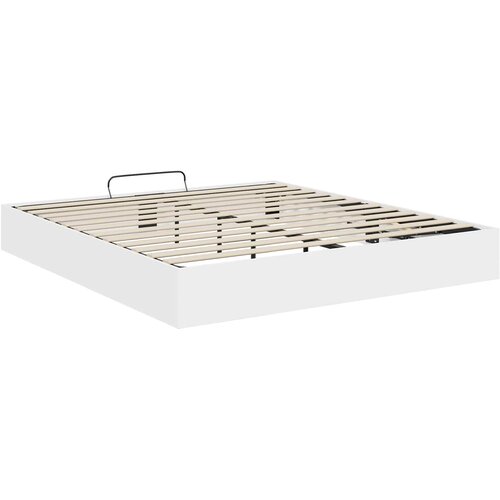 Otomanski krevet Bijeli 203 x 180 x 25 cm Konstrukcijsko drvo Slike