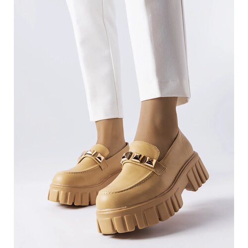 Gemre Beige platform loafers Frisco Cene