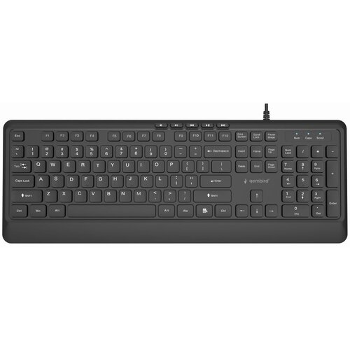 Gembird KB-MCH-05 Slim wired multimedia keyboard, black, US layout Cijene