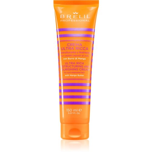 Brelil Professional Crema Ultra Ricca hranilna krema za prestrukturiranje obraza za lase izpostavljene soncu, morski in klorirani vodi 150 ml Slike
